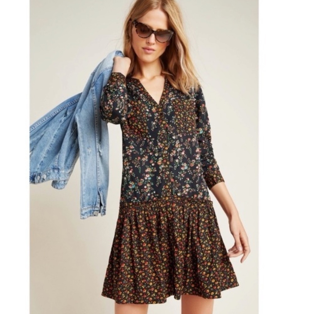 Maeve Anthropologie New Marlie Floral Dress 6
